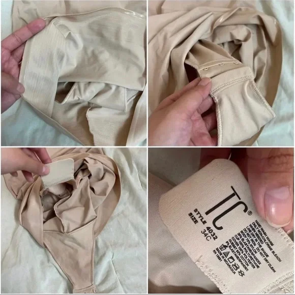 TC Fine Intimates Convertible StraplessShapewear Slip Dress Underwear 34C
